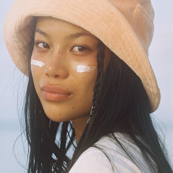 Women's Lack of Color Wave Bucket Hat, Size Med/Large, Peach Terry - NWT - Picture 2 of 5